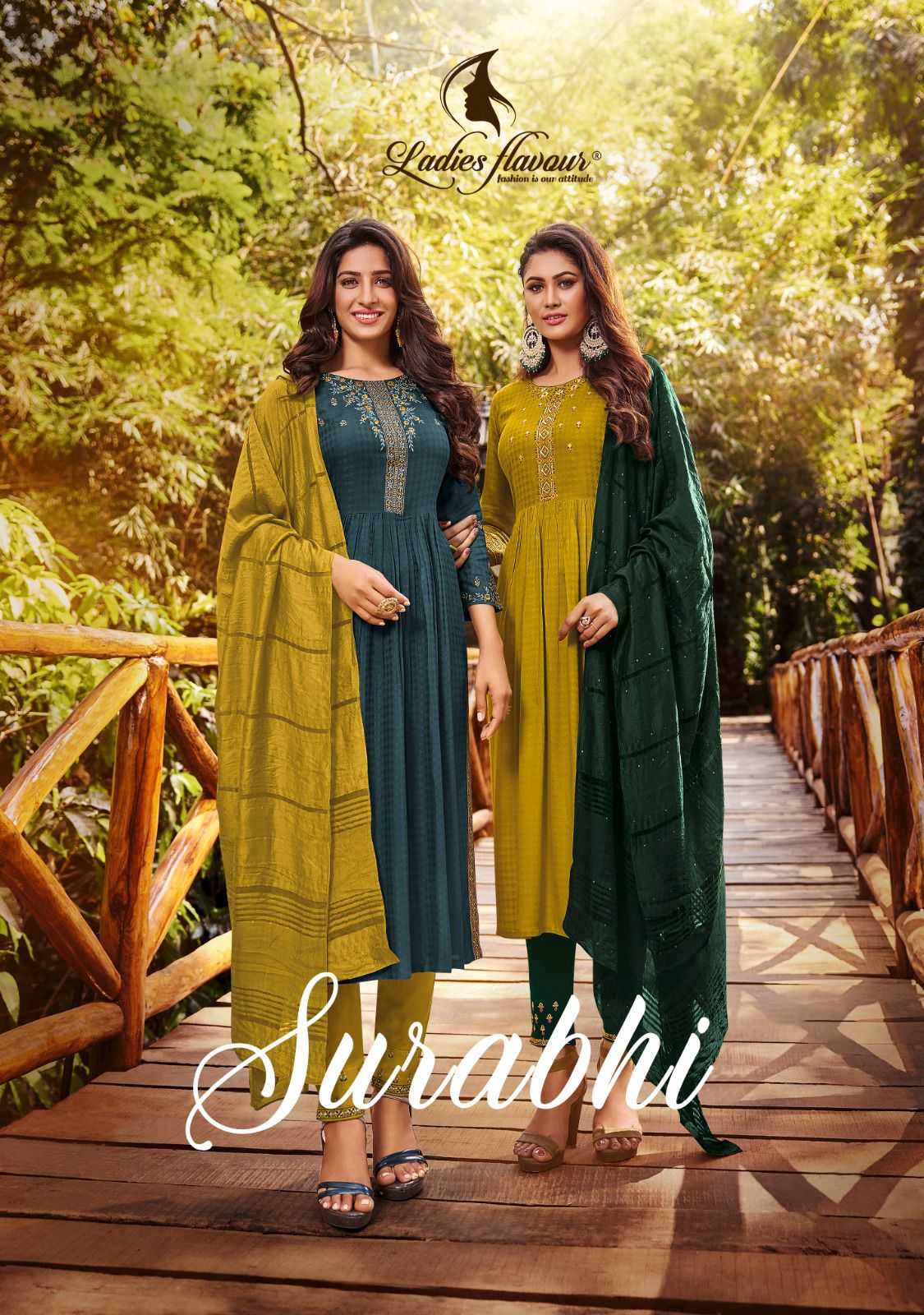 Surabhi By Ladies Flavour 1001-1006 Readymade Salwar Suits Catalog